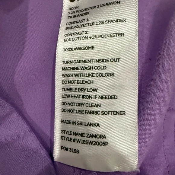 Figs zamora light purple Petite Large pants - Picture 5 of 16